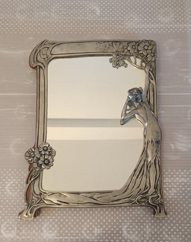 Miroir art nouveau femme aux - art,