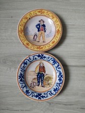 2 PETITES ASSIETTES MALICORNE DECOR QUIMPER  DINETTE