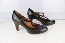 HUSH PUPPIES T 40 Escarpins salomés cuir noir Très bon état