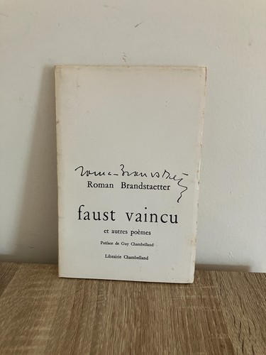 Faust vaincu autres poèmes - vaincu,