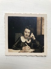 Snapshot Photographie vintage Femme secrétaire téléphone SB795