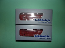 LS MODELS coffret 2 wagons couverts courts primeurs permaplex rouge 30023 NEUF 1