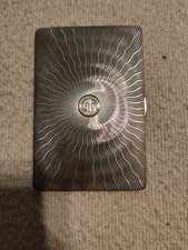 Grande Boîte à Cigarettes En  Argent Et Vermeil Monogrammé Daté 1923 