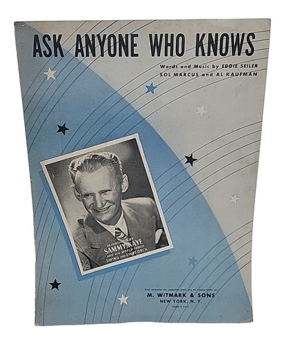 Vintage 1947 ask anyone who - anyone,