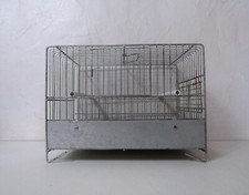 cage à oiseau zinc métal galva vintage