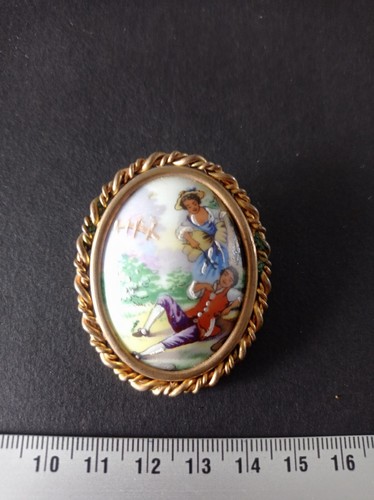Ancienne broche porcelaine - broche,