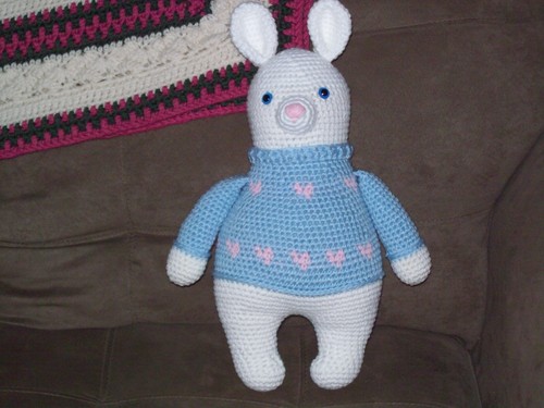 Crochet white bunny - crochet,
