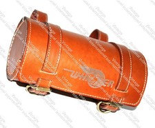 Sac À Outils En Cuir Beige Pour Moto Vintage Pacemaker Whizzer @US