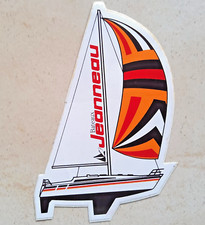 AUTOCOLLANT sticker JEANNEAU 1975 ancien voilier bateau Les Herbiers marine mer