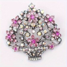 superbe broche PANIER DE FLEUR