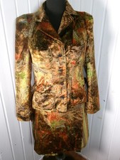 Tailleur jupe veste blazer velour Bazar Christian Lacroix 34/36 Made in France