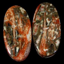 Paire de jaspe en peau de