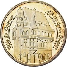 [#137827] France, Medal, Alsace - Colmar - Maison Pfister, Gilt steel, Colourize