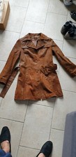 SUPERBE MANTEAU MAC DOUGLAS LEATHER EN CUIR FEMME MAC DE TAILLE 38 PEAU RETOURNE