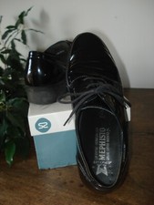 Derbies chaussures Mephisto cuir noir vernis t. 38.