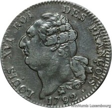 V9664 Rare Ecu 6 Livres Louis