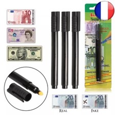 3 Petits Stylo Détecteur D'argent Faux Billets Monnaie Contrefaçon Testeur Outil