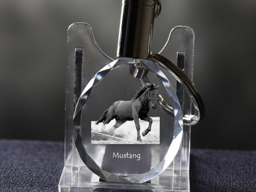 Mustang cheval cristal rond - cheval,