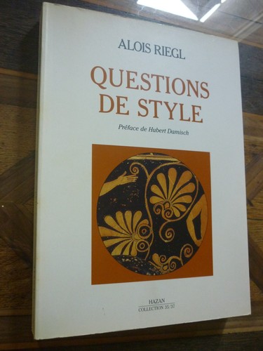 Alois riegl questions de - ,