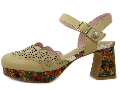 Sabot femme cuir beige avec - femme, en