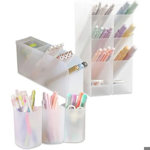 Lot porte stylos translucide - 6,