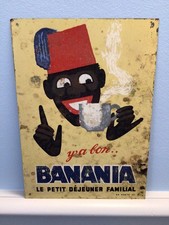 PLAQUE TÔLE BANANIA ANCIENNE 