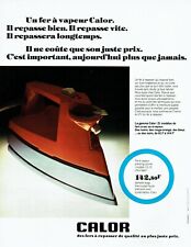 Publicité Advertising 520 1975  Calor le fer à repasser vapeur  pressing plume