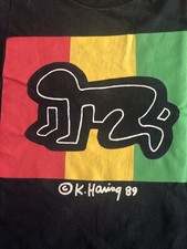 T-shirt Pop Shop Keith Haring Cradle Of The World Africa Roots Reggae Size L
