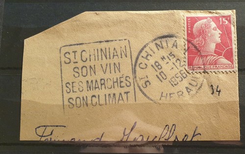 France timbre flamme daguin - timbre,