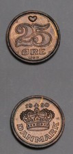 Danemark : Pièce superbe de 25 öre 1990