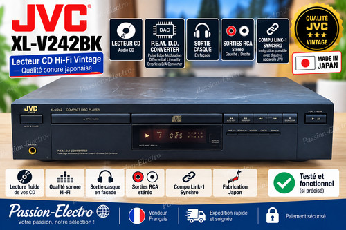 Jvc v242bk lecteur - xl-v242bk, hi-fi