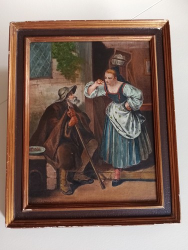 Tableau ancien huile sur - tableau, ancien,