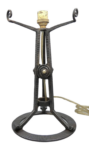 Pied lampe fer forgé - pied,