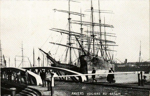 Cpa anvers voiliers - anvers,