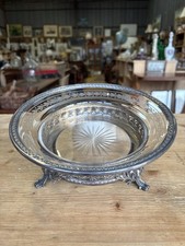 Compotier ancien verre taillé