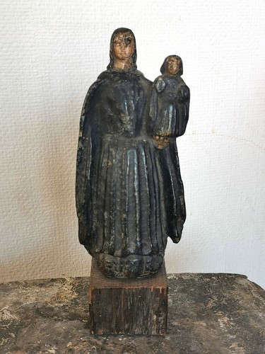 Statue vierge enfant - statue, xvii
