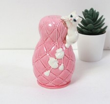 Sucrier poudreur en faïence décor chat