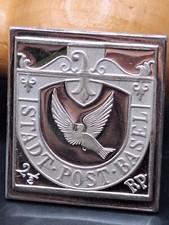 Timbre motif en argent fin 999