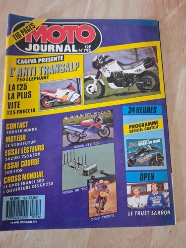 Moto journal 1987 793 cagiva - moto,