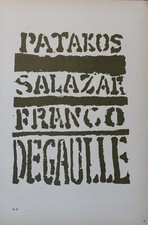 Affiche mai 68 FRANCO DE GAULLE / OCCUPATION USINES poster DOBSON 87 88