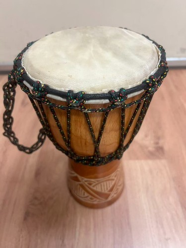 Djembe beginner carved - beginner, carved,12"