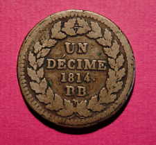 N°1) - 1 DECIME -  NAPOLEON 1er - 1814.BB point - BLOCUS DE STRASBOURG -