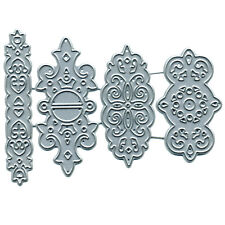 CUTTING DIES 4 MATRICES DE DECOUPES DECORS FERRONNERIE 5 à 7cm SCRAPBOOKING