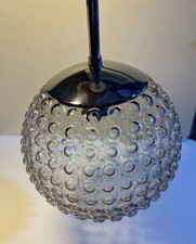 Suspension Vintage Design 1970 ROLF KRUGER , Verre Bullé 