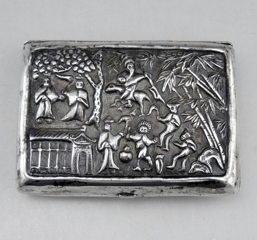 Boite cigarettes argent - boite,
