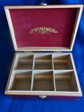 Ancienne Boîte À Thé Twinings of London coffre coffret Bois laiton