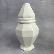 SAINT CLEMENT rare vase art déco en faïence craquelée et émaillée Haut.~21cm