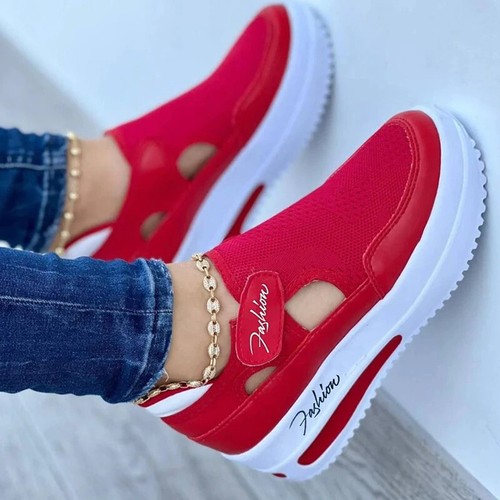 Baskets rouges femmes