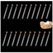 Tube a Essai Plastique20PCS 25 * 150mm Eprouvette Plastique Bouteille Sensori...