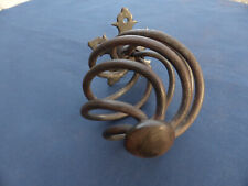 Poignée ronde Rosace fer Carré de 6 Porte entrée ancienne Dia. 8,5 cm